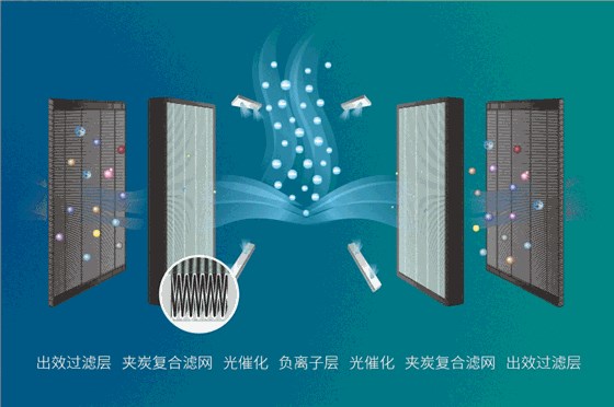 威能空气净化器净化示意图