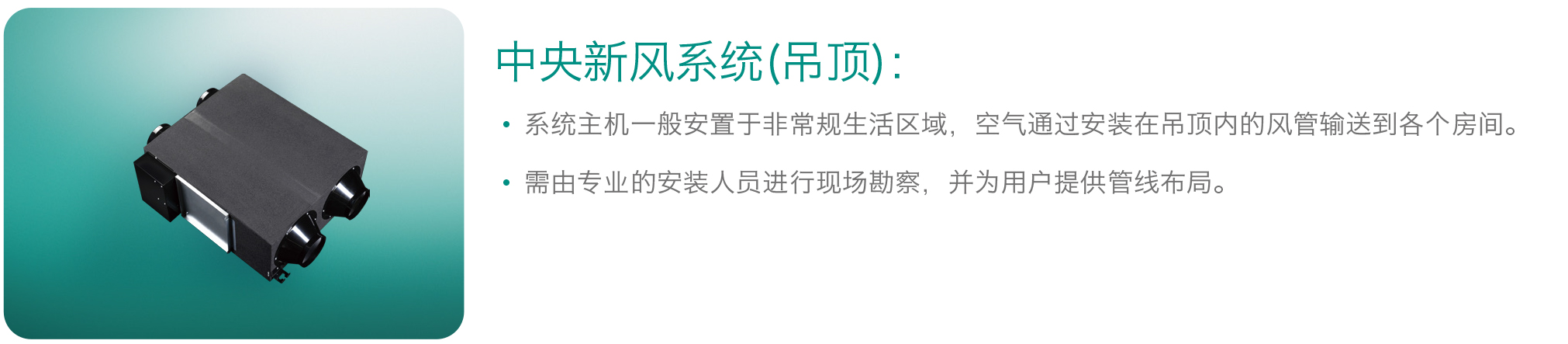 威能吊顶式中央新风系统-晨皓控股